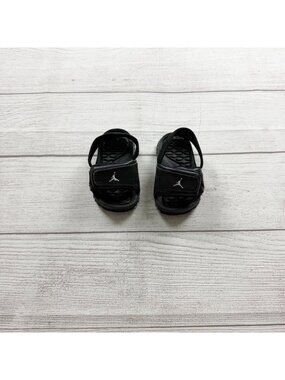 Air Jordan Kids Slide Sandals Black Adjustable Strap Comfortable Infant US 3